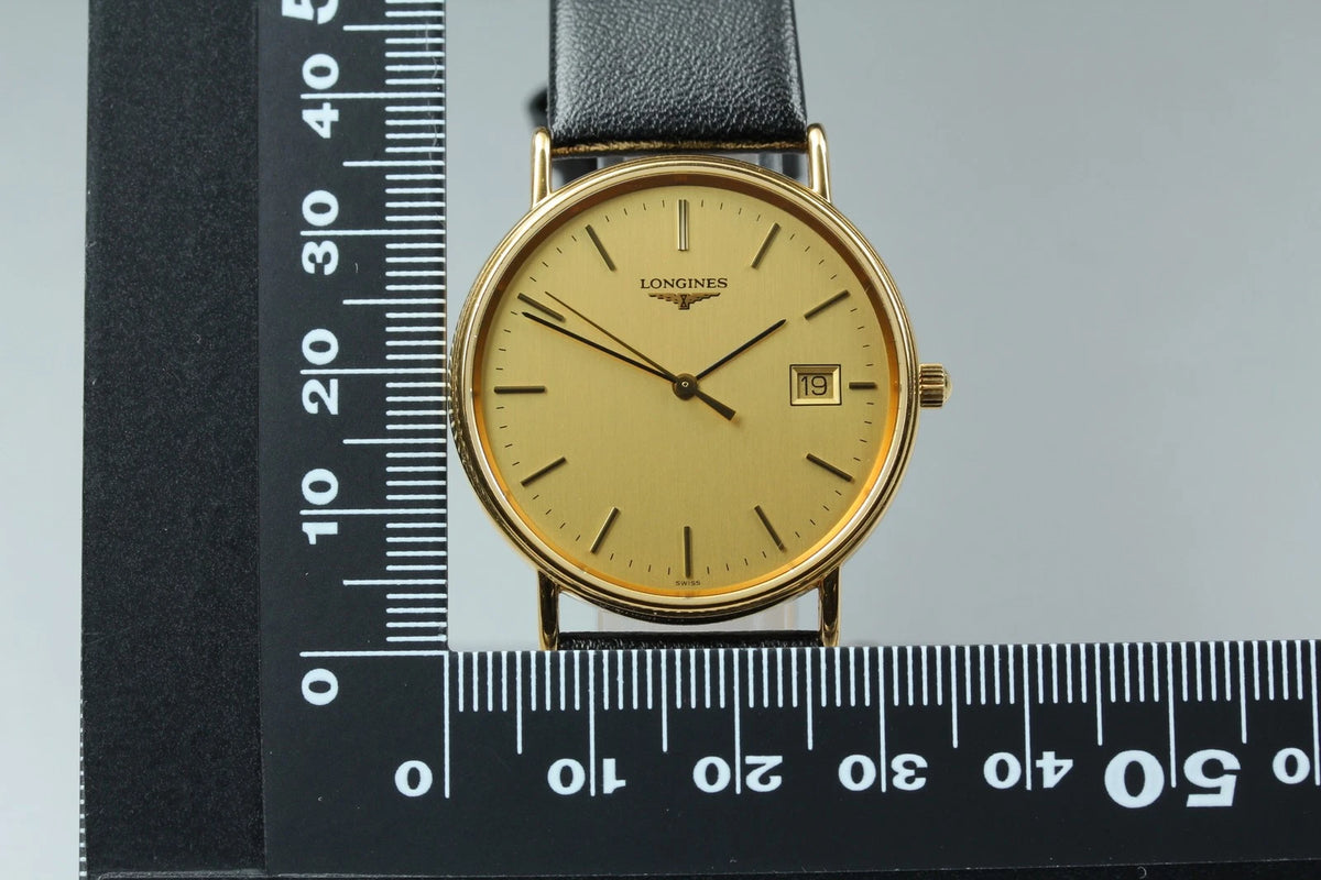 Vintage Longines Grand Classic L4.636.2 33mm Gold Mens Quartz Watch [Near MINT]