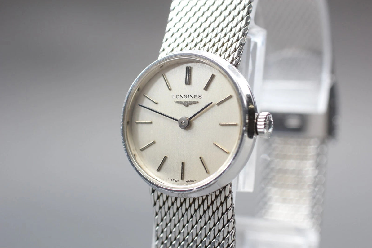 Longines Womens Hand-Winding Watch L817.4 817 4167 23mm Silver Dial [Near MINT]
