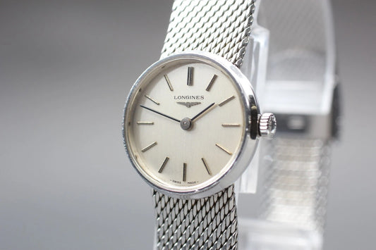 Longines Womens Hand-Winding Watch L817.4 817 4167 23mm Silver Dial [Near MINT]