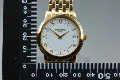 Raymond Weil Geneve Mens Quartz Watch 5598 35mm White Dial Date [Near MINT]