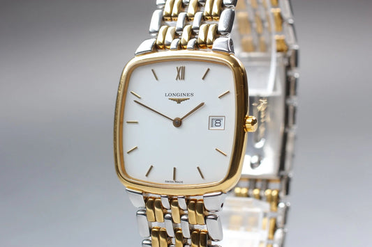 Longines Flagship Mens Quartz Watch L5.633.3 31mm White Dial Date [Near MINT]