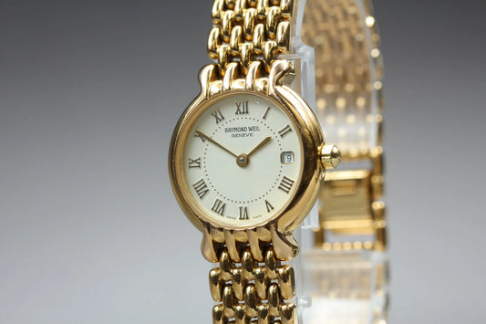 Raymond Weil Geneve Womens Quartz Watch 5349 24mm Ivory Dial Date [Exc+5]
