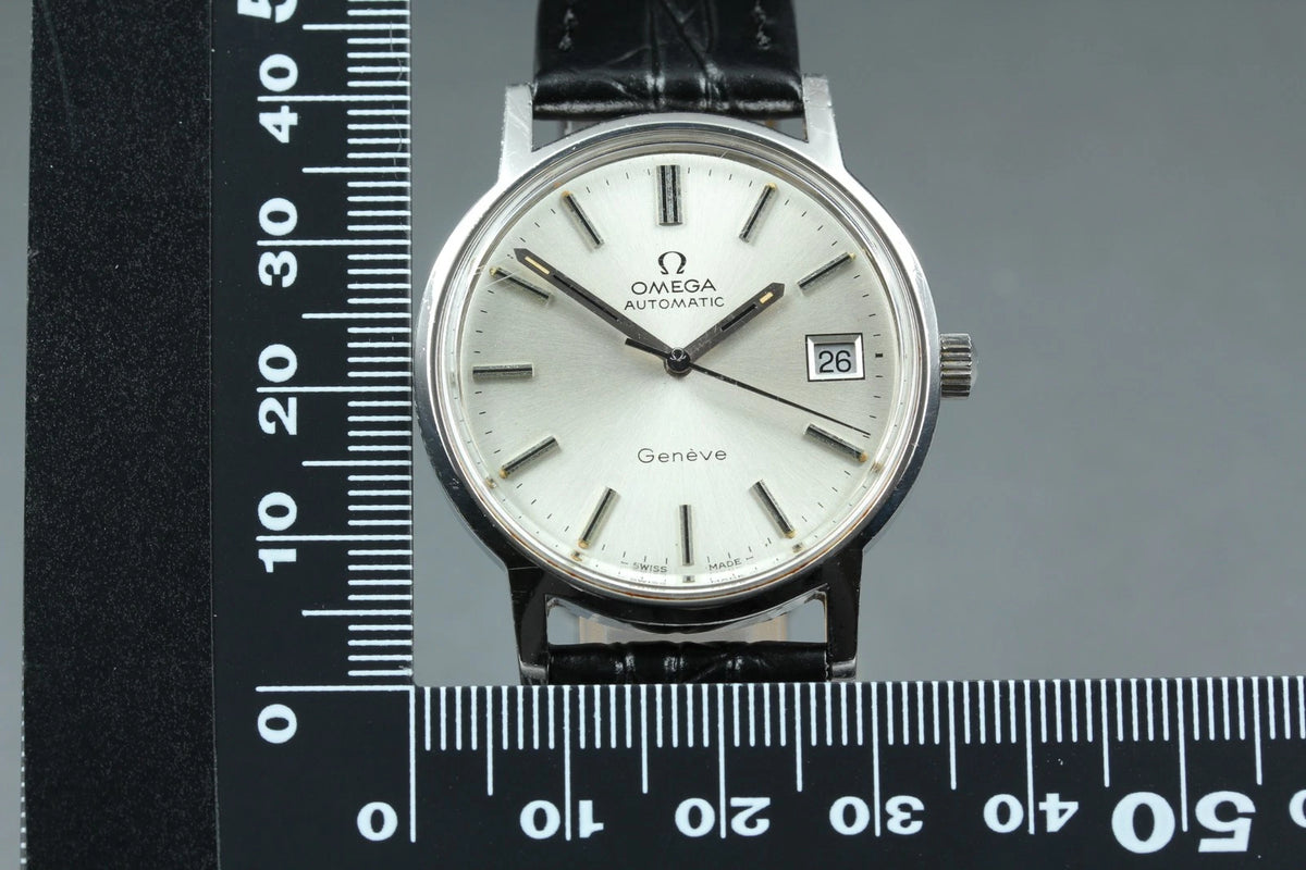 Omega Geneve Men Automatic Watch Cal.1012 166.0163 35mm Silver Dial Date [Exc+5]