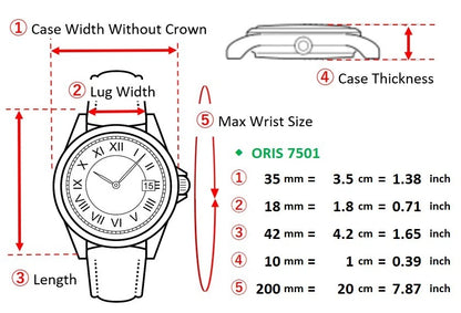 ORIS Big Crown Mens Automatic Watch 7501 35mm Black Dial Day Date [Near MINT]