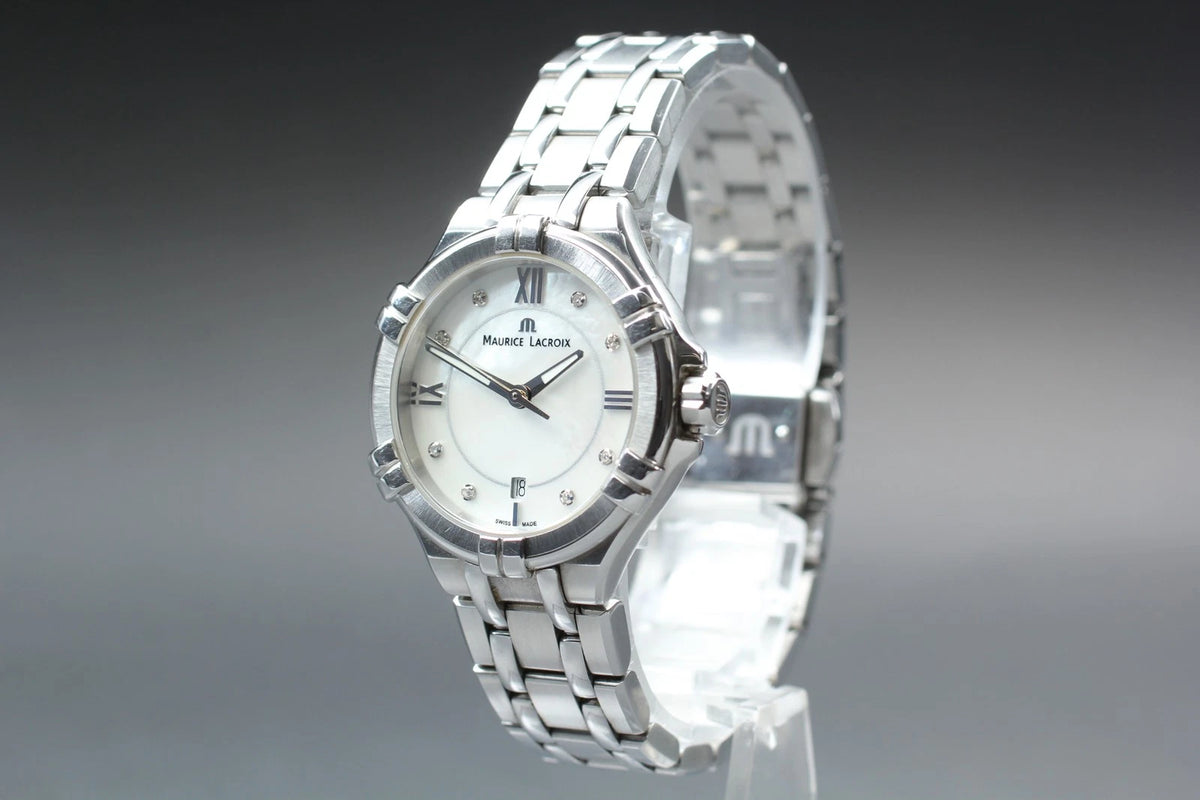 Maurice Lacroix AI1004 Women's Watch 29mm 8P Diamond Shell Dial Qz [Near MINT]