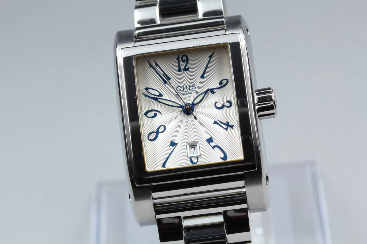 Oris 7526 25mm Womens Automatic Watch Silver Dial Date From JAPAN [Near MINT]