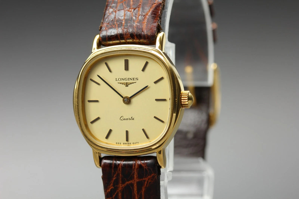 Longines Women Quartz Watch L962.2 962 6471 23mm Gold Dial [Near MINT]