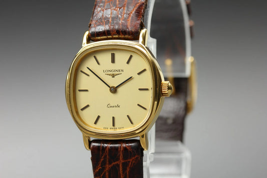 Longines Women Quartz Watch L962.2 962 6471 23mm Gold Dial [Near MINT]