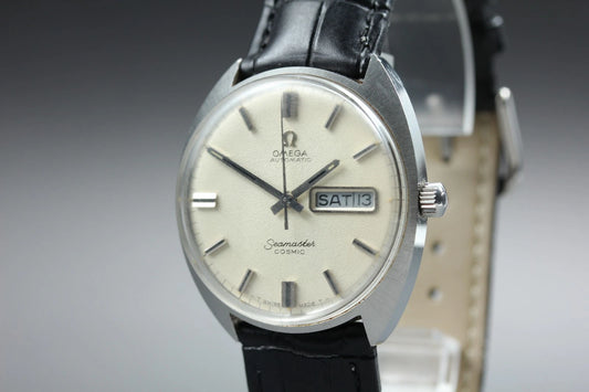 Omega Seamaster Mens Automatic Watch Tool 107 35mm Silver Dial Day Date [Exc+5]