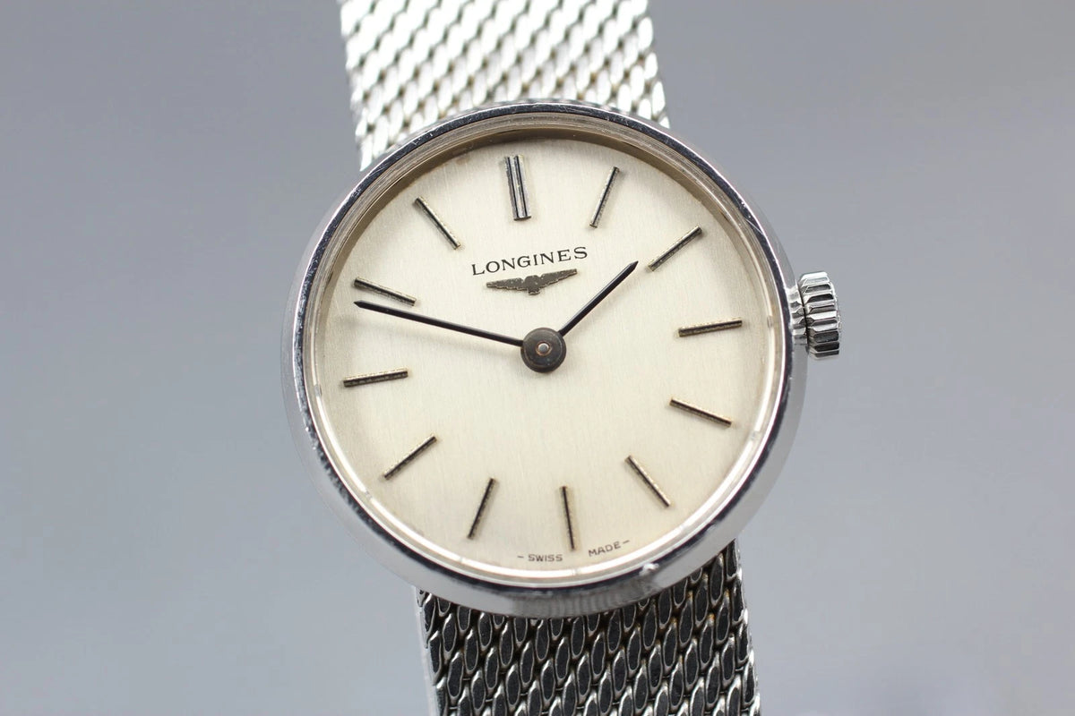 Longines Womens Hand-Winding Watch L817.4 817 4167 23mm Silver Dial [Near MINT]