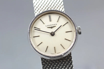 Longines Womens Hand-Winding Watch L817.4 817 4167 23mm Silver Dial [Near MINT]