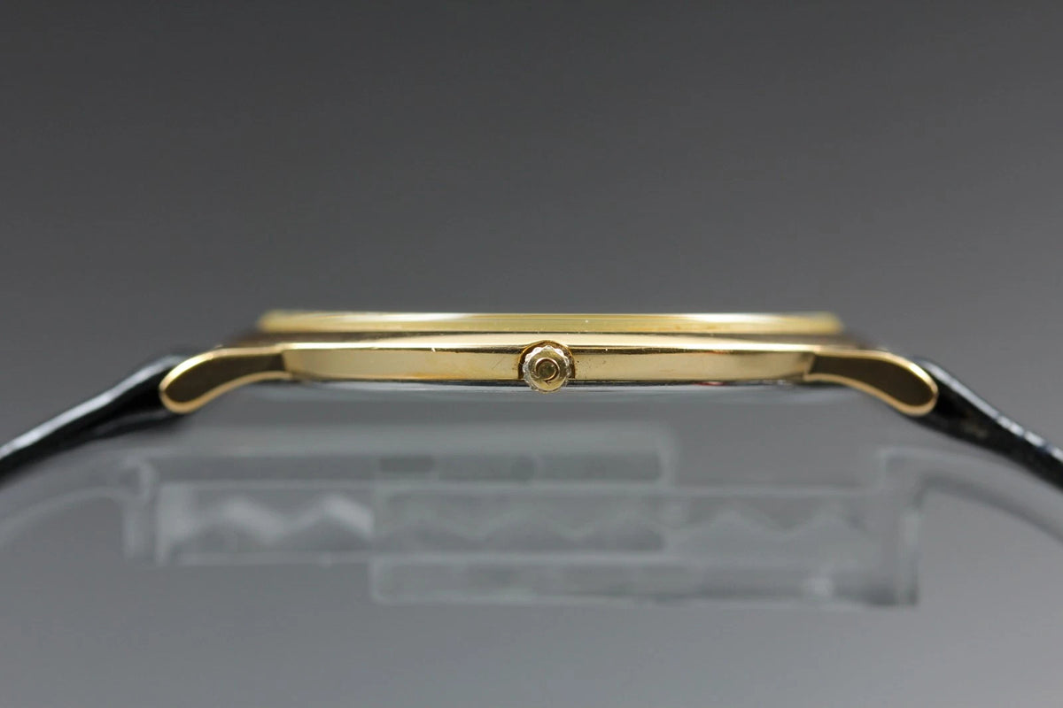 Omega De Ville Mens Qz Watch Cal.1378 191.0222 33mm Gold Dial [Exc+5 w/ Case]