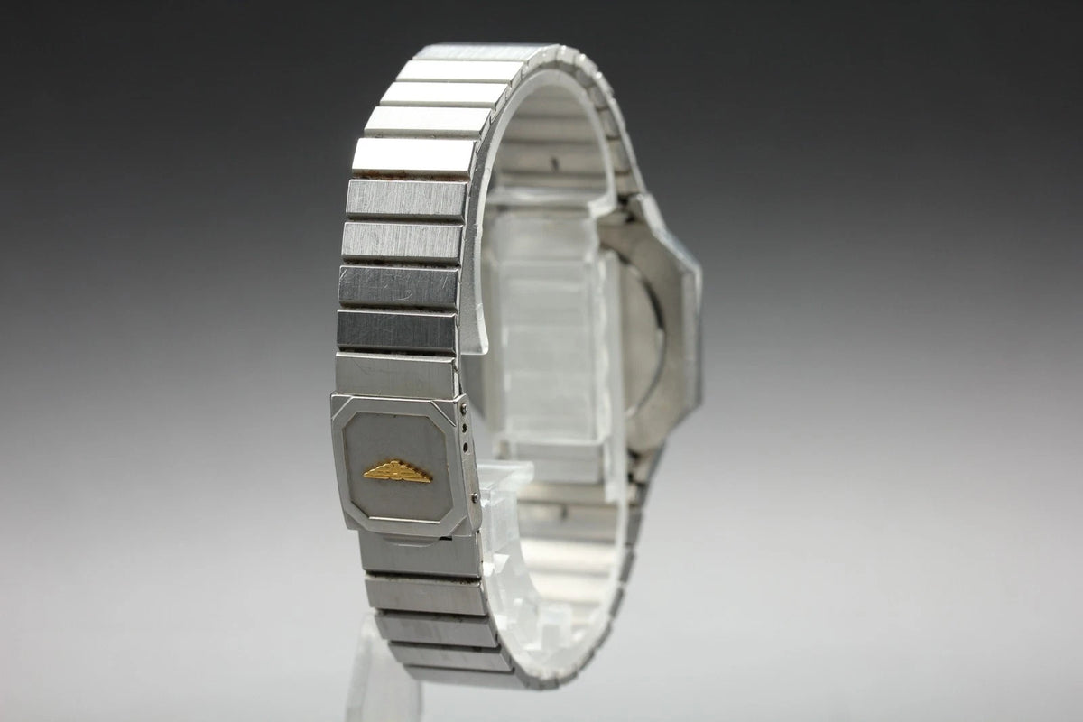 LONGINES Womens Quartz Watch 111 4897 28mm Gold Dial Date From JAPAN [Near MINT]