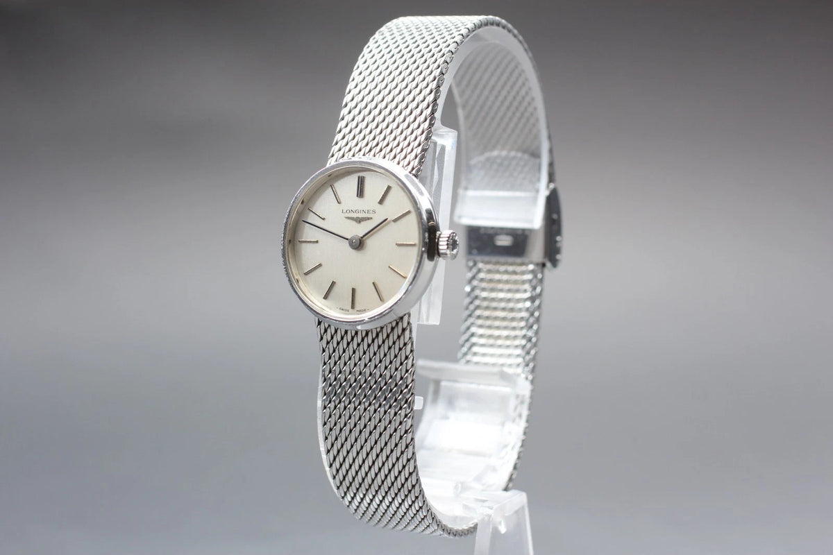 Longines Womens Hand-Winding Watch L817.4 817 4167 23mm Silver Dial [Near MINT]