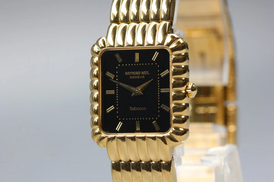 Raymond Weil Nabucco Womens Quartz Watch 3753-2 21mm Black Dial [Near MINT]