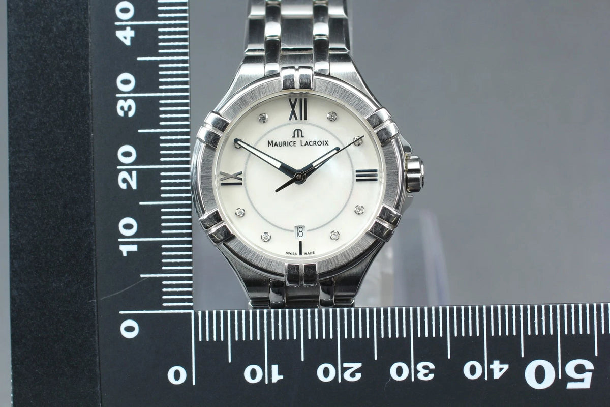 Maurice Lacroix AI1004 Women's Watch 29mm 8P Diamond Shell Dial Qz [Near MINT]