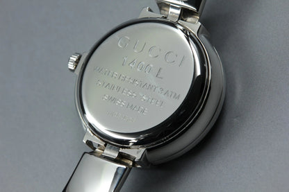 Gucci 1400L Womens Quartz Watch Silver 25mm Shell Dial [Near MINT w/ Case]