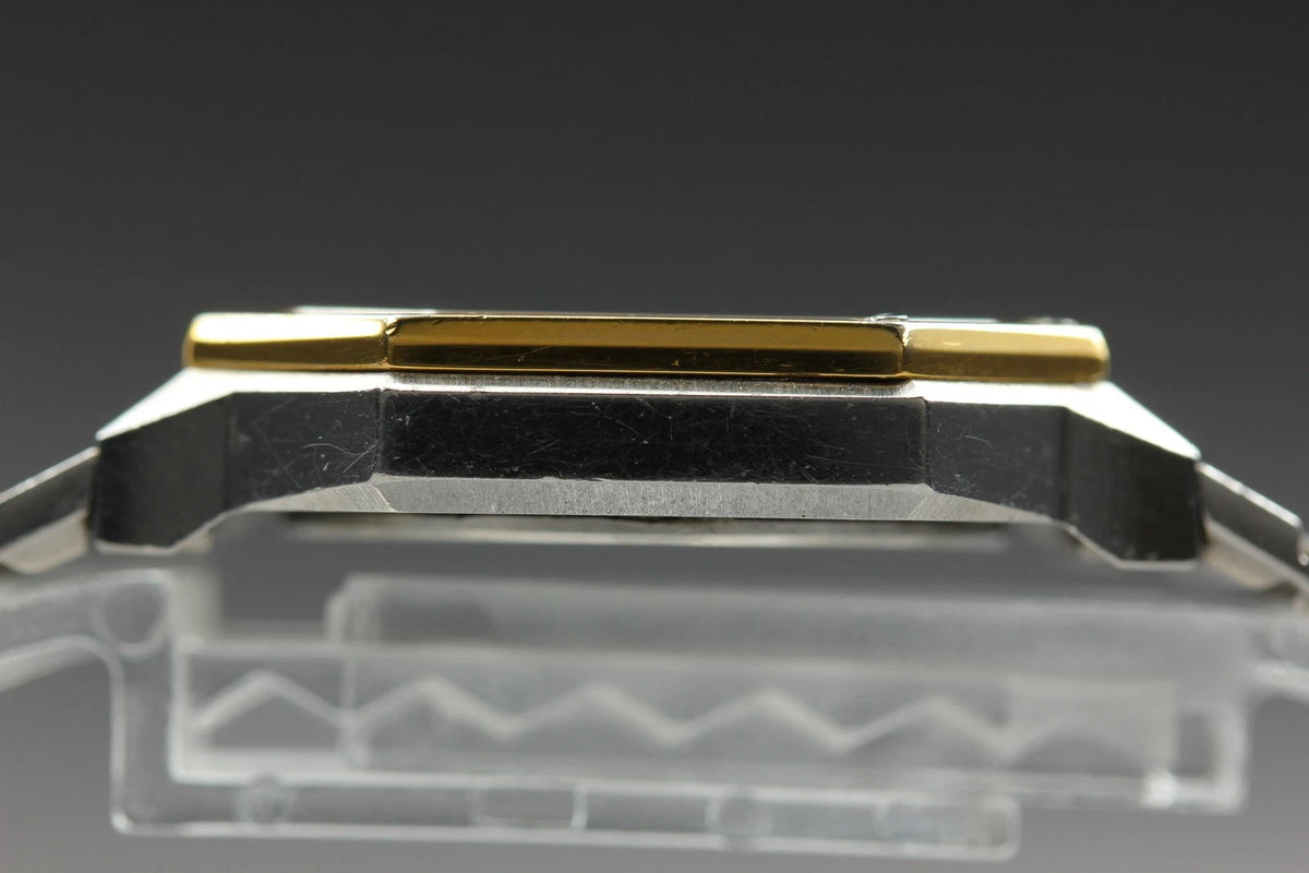 LONGINES Womens Quartz Watch 111 4897 28mm Gold Dial Date From JAPAN [Near MINT]