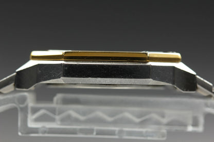 LONGINES Womens Quartz Watch 111 4897 28mm Gold Dial Date From JAPAN [Near MINT]