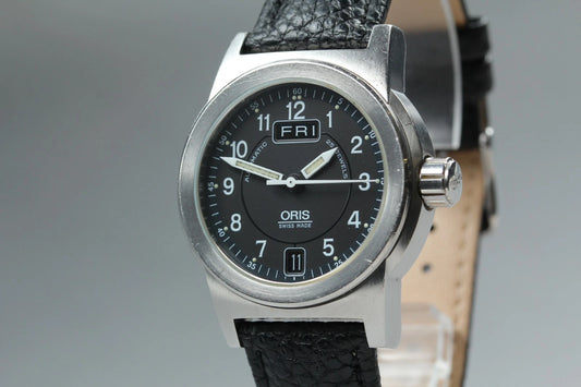 ORIS Big Crown Mens Automatic Watch 7501 35mm Black Dial Day Date [Near MINT]
