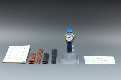 Raymond Weil Geneve 9989 Women's Watch 27mm White Dial Date Quartz [Near MINT]