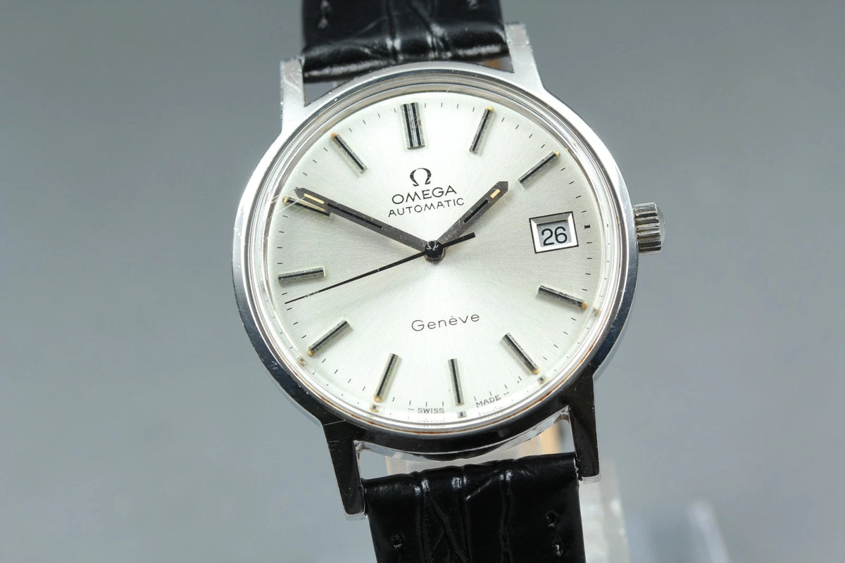 Omega Geneve Men Automatic Watch Cal.1012 166.0163 35mm Silver Dial Date [Exc+5]