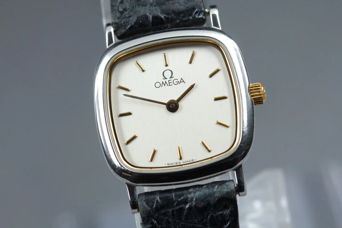 Omega De Ville Womens Quartz Watch 595.0098 21mm Silver Dial [Near MINT]