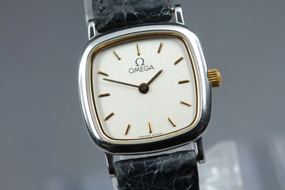 Omega De Ville Womens Quartz Watch 595.0098 21mm Silver Dial [Near MINT]