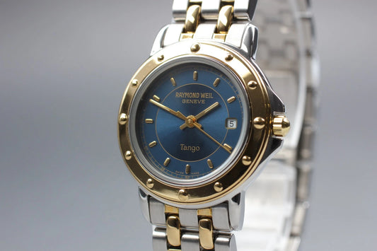 Raymond Weil Geneve Tango Womens Quartz Watch 5360 28mm Blue Dial [Near MINT]