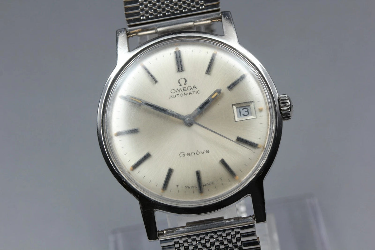 Omega Geneve Mens Automatic Watch Cal. 565 161.070 35mm Silver Dial Date [Exc+5]