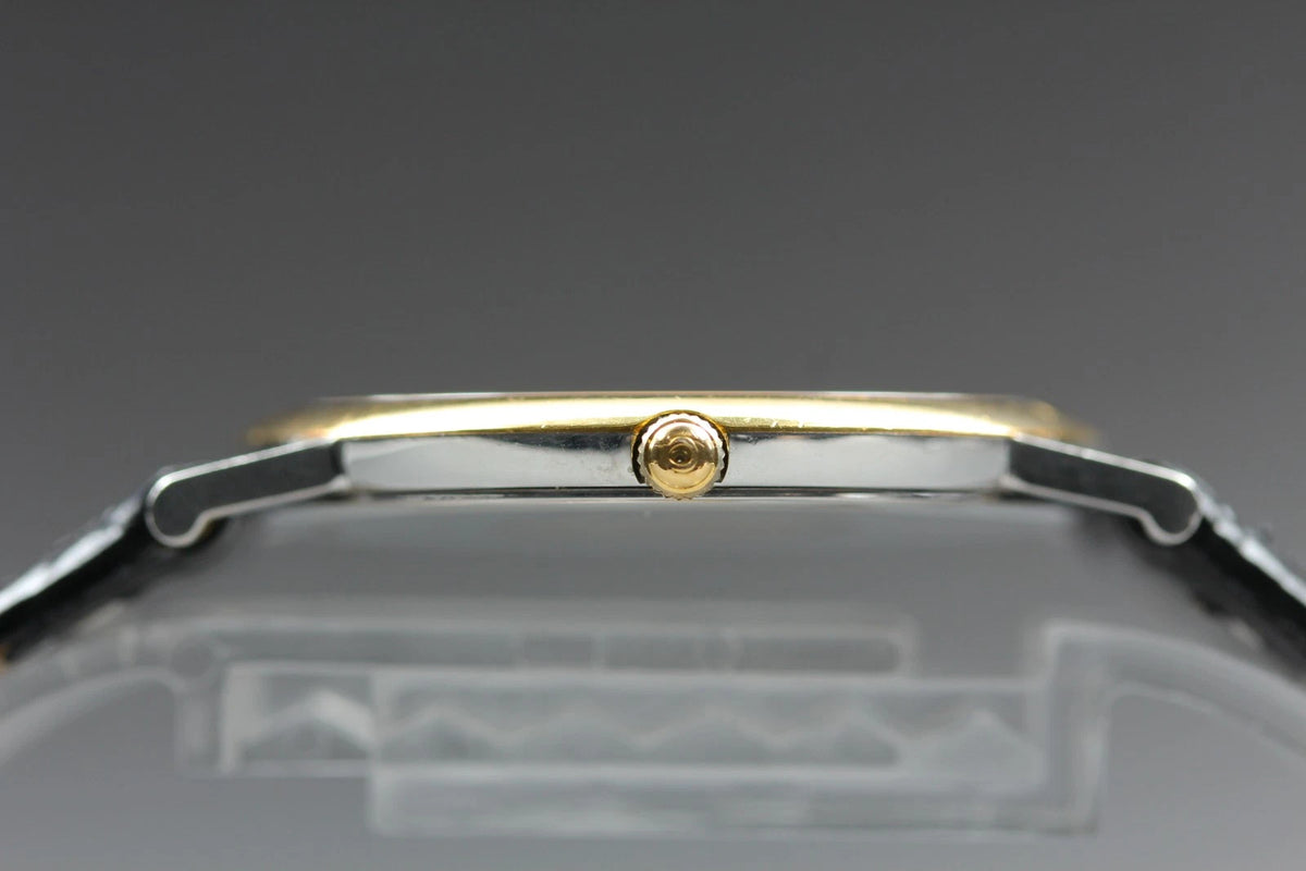Omega De Ville Mens Quartz Watch Cal.1378 195.2378 33mm Gold Dial [Near MINT]