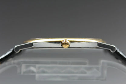 Omega De Ville Mens Quartz Watch Cal.1378 195.2378 33mm Gold Dial [Near MINT]