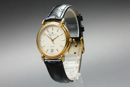 Maurice Lacroix Les Classiques 92964 Men's Watch White Dial Date Qz [Near MINT]