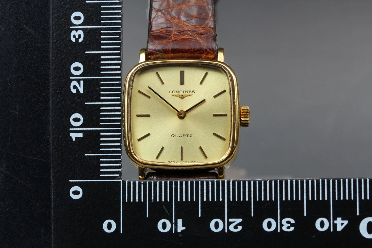 Longines Womens Quartz Watch L700.2 700 1166 23mm Gold Dial From JAPAN [Exc+5]
