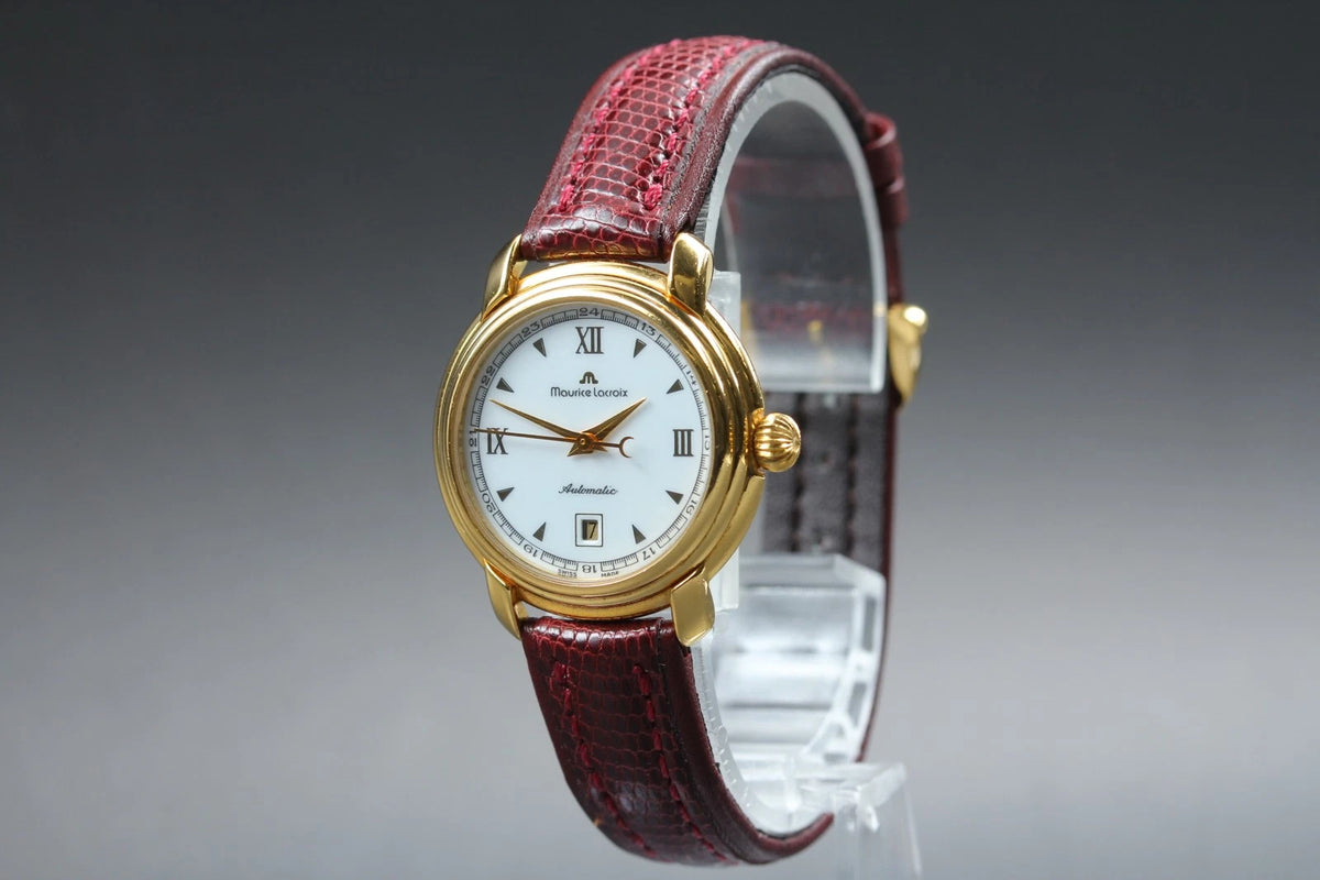 Maurice Lacroix 24292 28mm White Dial Date Automatic Women's Watch [Exc+5]