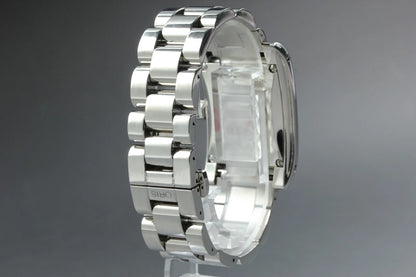 Oris Rectangular 585-7525-40-02 30mm Men Automatic Watch Silver Date [Near MINT]