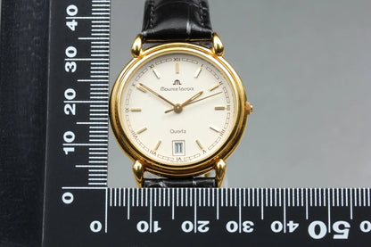 Maurice Lacroix Les Classiques 92964 Men's Watch White Dial Date Qz [Near MINT]