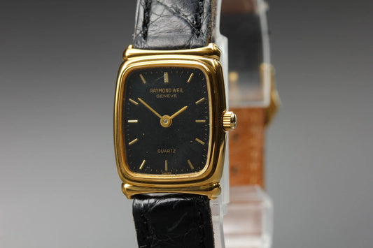 Raymond Weil Geneve 5744 Women's Watch 18mm Black Dial Quartz From JAPAN [Exc+5]