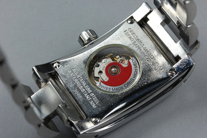 Oris Rectangular 585-7525-40-02 30mm Men Automatic Watch Silver Date [Near MINT]