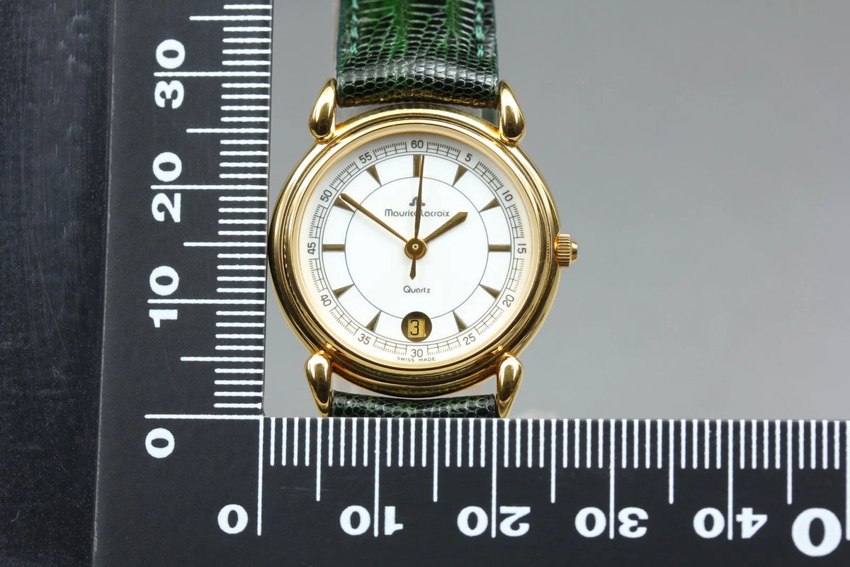 Maurice Lacroix 72963 Women's Watch 26mm White Dial Date Quartz [MINT w/ Case]