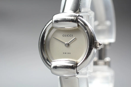 Gucci 1400L Womens Quartz Watch 25mm Silver Dial From JAPAN [Near MINT]