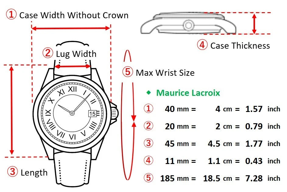 Maurice Lacroix 27857 Silver Day Date Automatic Men's Watch [Near MINT w/ Box]