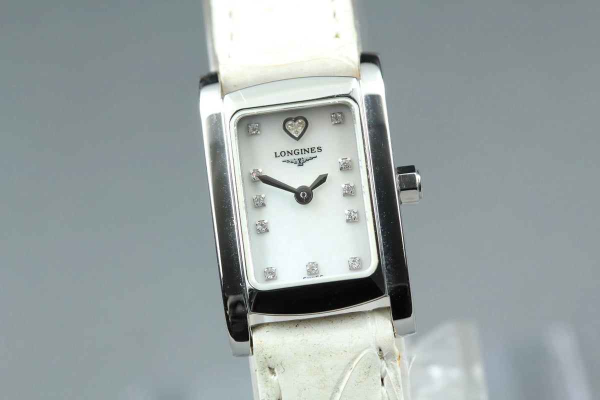 Longines Womens Quartz Watch L5.158.4 16mm Diamond White Dial [Near MINT]
