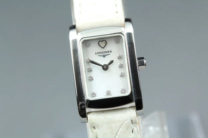 Longines Womens Quartz Watch L5.158.4 16mm Diamond White Dial [Near MINT]