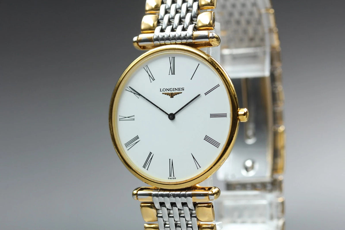 Longines Grand Classic Mens Quartz Watch L4.635.2 33mm White Dial [Near MINT]