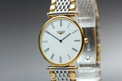 Longines Grand Classic Mens Quartz Watch L4.635.2 33mm White Dial [Near MINT]