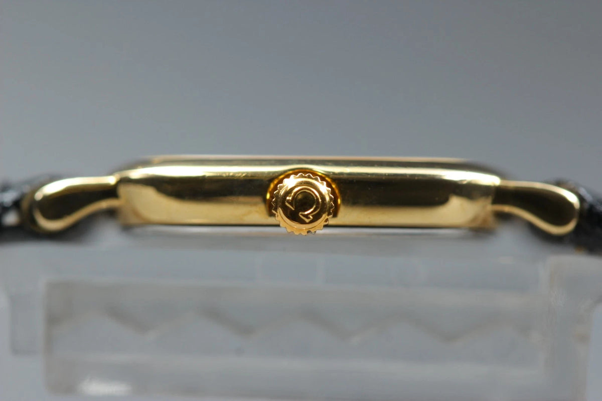 Omega De Ville Womens Quartz Watch 595.0098 21mm Gold Dial [Near MINT]