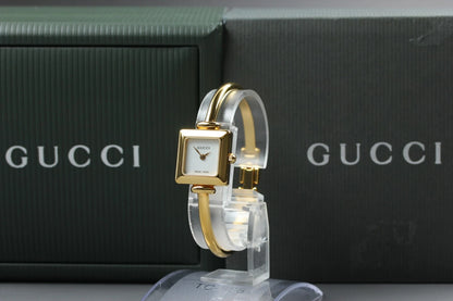 Gucci 1900L 20mm Womens Quartz Watch Gold White Dial [Near MINT w/ Case]