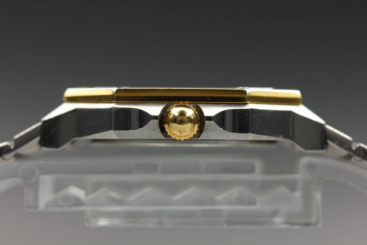 LONGINES Womens Quartz Watch 111 4897 28mm Gold Dial Date From JAPAN [Near MINT]