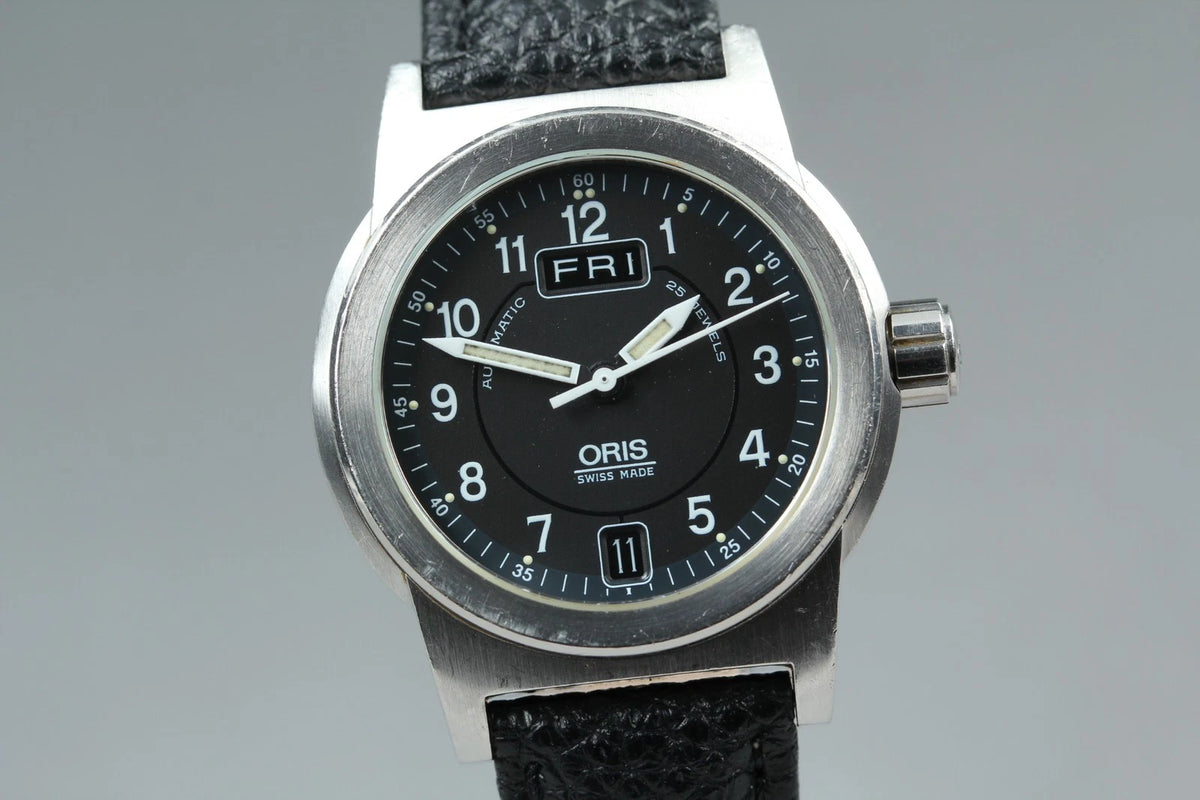 ORIS Big Crown Mens Automatic Watch 7501 35mm Black Dial Day Date [Near MINT]